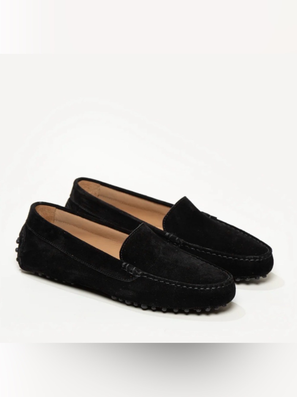 M. Gemi The Felize Black Suede Slip-On Loafers 39.5 US 9